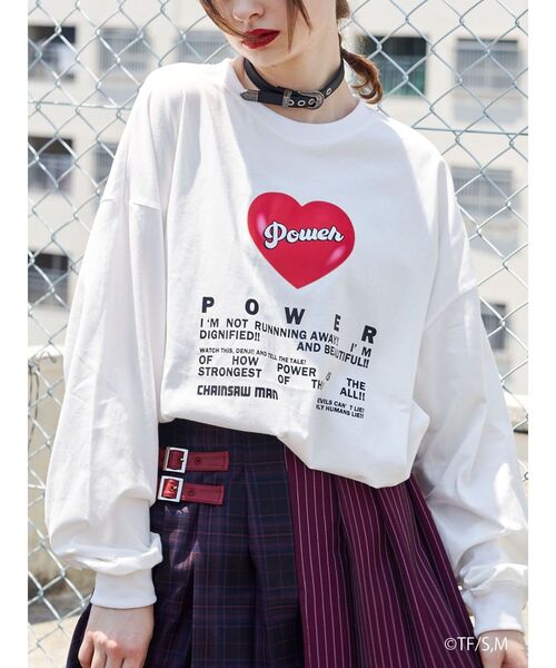 【チェンソーマン】パワー UNISEX TEE レッド jouetie（ジュエティ）の「【チェンソーマン】パワー UNISEX TEE