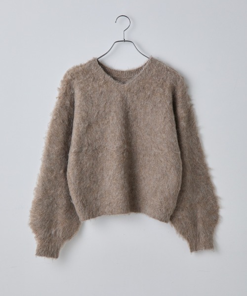 COLONY 2139（コロニートゥーワンスリーナイン）の「モヘアタッチニットプルオーバー（ニット/セーター・レディース・モカ/ネイビー/パープル/グリーン/ブラック/オフホワイト/チャコールグレー/ブルー・FREE）」の16枚目の写真