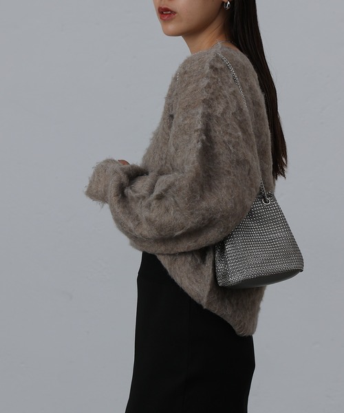 COLONY 2139（コロニートゥーワンスリーナイン）の「モヘアタッチニットプルオーバー（ニット/セーター・レディース・モカ/ネイビー/パープル/グリーン/ブラック/オフホワイト/チャコールグレー/ブルー・FREE）」の18枚目の写真