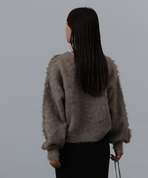 COLONY 2139（コロニートゥーワンスリーナイン）の「モヘアタッチニットプルオーバー（ニット/セーター・レディース・モカ/ネイビー/パープル/グリーン/ブラック/オフホワイト/チャコールグレー/ブルー・FREE）」の19枚目の写真