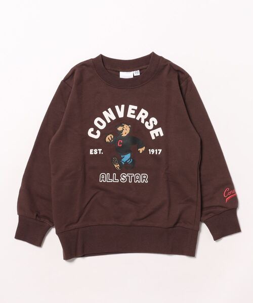 CONVERSE（コンバース）の「CONVERSE/コンバース　キッズ ベアプリントトレーナー（スウェット・キッズ・レッド/チョコ/アイボリー・110cm/120cm/130cm）」の1枚目の写真