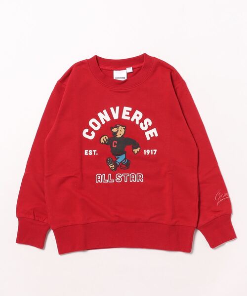 CONVERSE（コンバース）の「CONVERSE/コンバース　キッズ ベアプリントトレーナー（スウェット・キッズ・レッド/チョコ/アイボリー・110cm/120cm/130cm）」の3枚目の写真