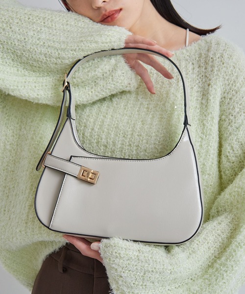 VIS(ビス)の「フロントポケットワンショルダーバッグ(ハンドバッグ・レディース・キナリ/ブラック・FREE)」の1枚目の写真