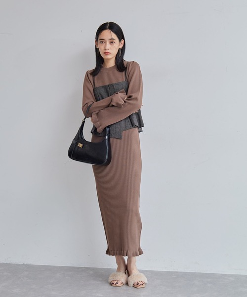 VIS(ビス)の「フロントポケットワンショルダーバッグ(ハンドバッグ・レディース・キナリ/ブラック・FREE)」の3枚目の写真