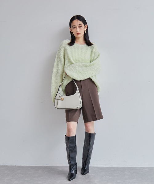 VIS(ビス)の「フロントポケットワンショルダーバッグ(ハンドバッグ・レディース・キナリ/ブラック・FREE)」の5枚目の写真