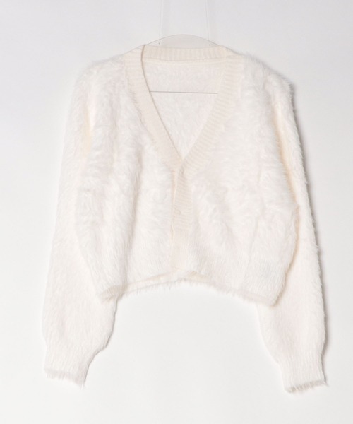 Silly（シリー）の「【ふわふわの手触りが気持ちいい◎】リボンカーディガン（カーディガン/ボレロ・レディース・ブラック/ホワイト/ピンク・FREE）」の18枚目の写真