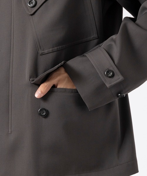 UJOH（ウジョー）の「【UJOH HOMME/ウジョーオム】Curve Stand Collar Blouson（ブルゾン・メンズ・ネイビー/グレー・4）」の15枚目の写真