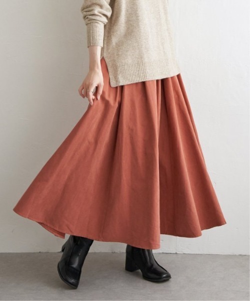 LBC(エルビーシー)の「TNピーチタックギャザースカート(スカート・レディース・チャコールグレー/ブラック/ブルー系その他/その他23・M)」の4枚目の写真