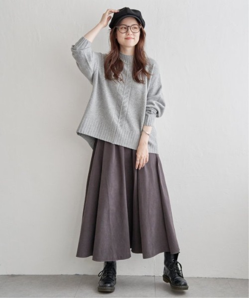 LBC(エルビーシー)の「TNピーチタックギャザースカート(スカート・レディース・チャコールグレー/ブラック/ブルー系その他/その他23・M)」の8枚目の写真