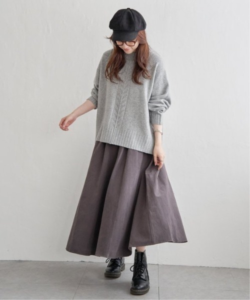 LBC(エルビーシー)の「TNピーチタックギャザースカート(スカート・レディース・チャコールグレー/ブラック/ブルー系その他/その他23・M)」の12枚目の写真