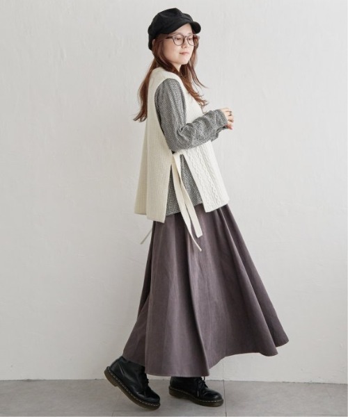 LBC(エルビーシー)の「TNピーチタックギャザースカート(スカート・レディース・チャコールグレー/ブラック/ブルー系その他/その他23・M)」の14枚目の写真