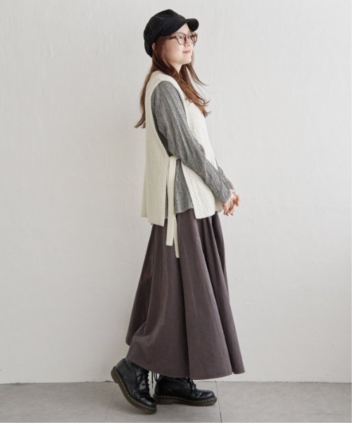 LBC(エルビーシー)の「TNピーチタックギャザースカート(スカート・レディース・チャコールグレー/ブラック/ブルー系その他/その他23・M)」の16枚目の写真