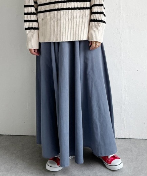 LBC(エルビーシー)の「TNピーチタックギャザースカート(スカート・レディース・チャコールグレー/ブラック/ブルー系その他/その他23・M)」の7枚目の写真