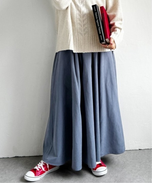 LBC(エルビーシー)の「TNピーチタックギャザースカート(スカート・レディース・チャコールグレー/ブラック/ブルー系その他/その他23・M)」の19枚目の写真