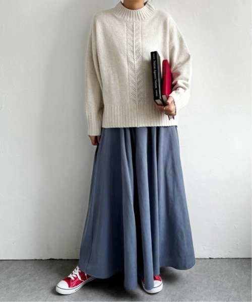 LBC(エルビーシー)の「TNピーチタックギャザースカート(スカート・レディース・チャコールグレー/ブラック/ブルー系その他/その他23・M)」の20枚目の写真