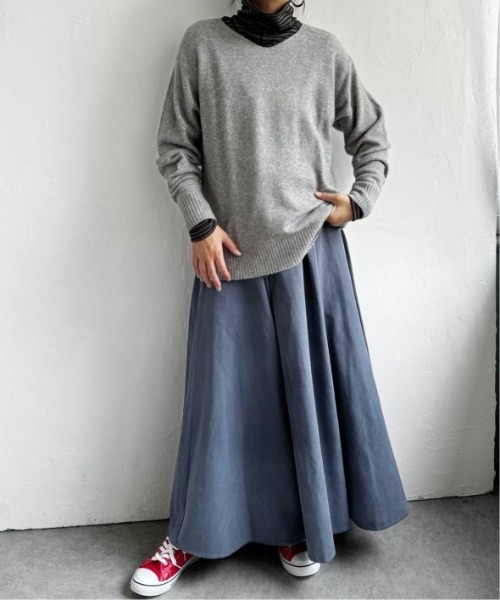 LBC(エルビーシー)の「TNピーチタックギャザースカート(スカート・レディース・チャコールグレー/ブラック/ブルー系その他/その他23・M)」の21枚目の写真