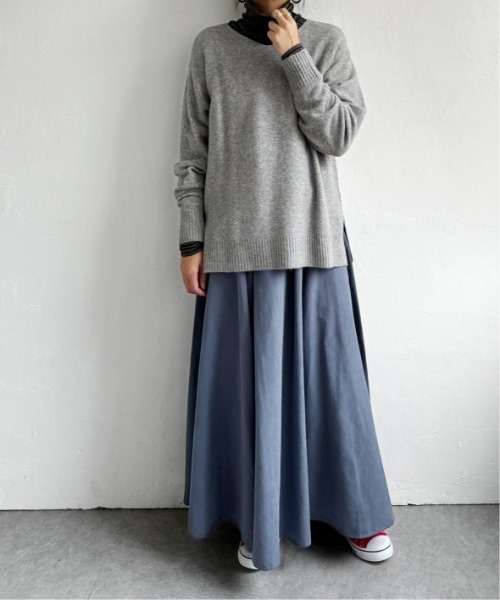 LBC(エルビーシー)の「TNピーチタックギャザースカート(スカート・レディース・チャコールグレー/ブラック/ブルー系その他/その他23・M)」の22枚目の写真