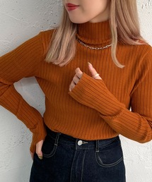 apres jour mignon | タートルネックフィンガーホールニット【ZOZOTOWN限定アイテム】(ニット/セーター)