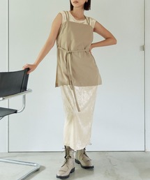 STRATA（エストラータ）の「キャミソールセットベロアワンピース【低身長・小柄女性】（ワンピース）」