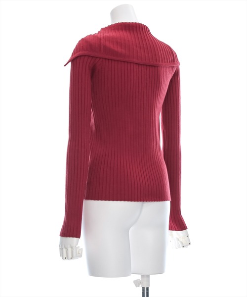 clear（クリア）の「フロントボタン長袖ニットカーディガン [シンプル かわいい 着回し力抜群]≪再入荷≫（カーディガン/ボレロ・レディース・チャコールグレー/アイボリー/ボルドー・F）」の7枚目の写真