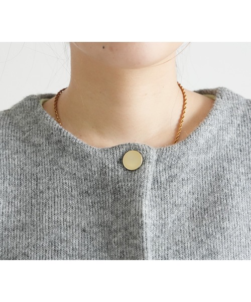 reca(レカ)の「Wフェイスニットコート(ノーカラーコート・レディース・グレー/ベージュ/オートミール/グレー系その他・FREE)」の21枚目の写真