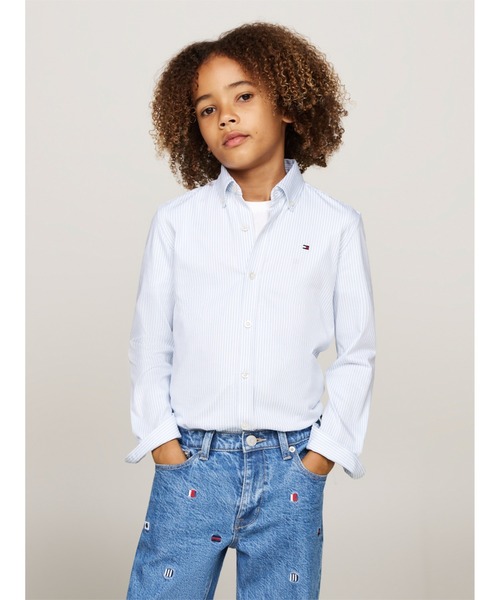 【セール】BOYS オールオーバーレギュラーシャツ（シャツ/ブラウス）｜TOMMY HILFIGER（トミーヒルフィガー）