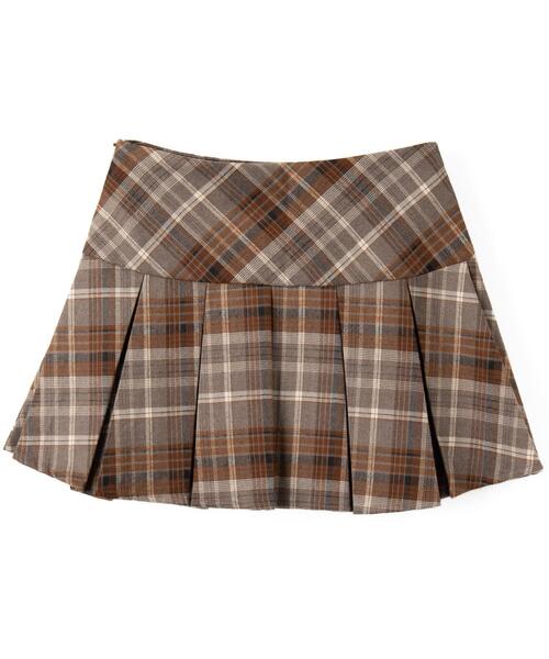 dispark(ディスパーク)の「DISPARK/チェック切替プリーツミニスカパン(スカート・レディース・ブラウン/レッド・FREE)」の16枚目の写真