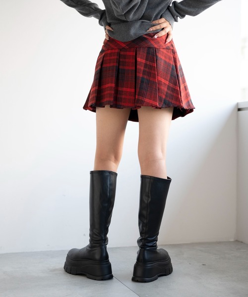 dispark(ディスパーク)の「DISPARK/チェック切替プリーツミニスカパン(スカート・レディース・ブラウン/レッド・FREE)」の11枚目の写真