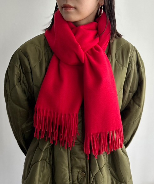Kotoe(コトエ)の「【UNISEX】 16色展開 ソフトタッチ カラーマフラー 無地(マフラー・レディース・ピンク/ブラック/ワイン/カーキ/ブルー/ダークグリーン/グレー/グリーン/レッド/ブラウン/ホワイト/オレンジ/イエロー/モカ/ベージュ/ネイビー・FREE)」の14枚目の写真