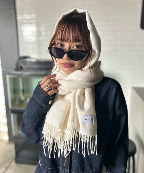 UNISEX】 16色展開 ソフトタッチ カラーマフラー 無地（マフラー