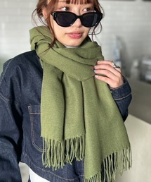 美品❣️blech モヘアモスグリーン高級マフラー 美品❣️blech モヘアモスグリーン高級マフラー