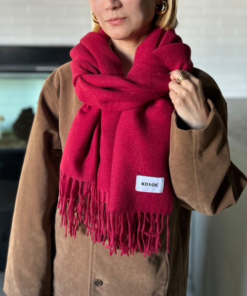 Kotoe(コトエ)の「【UNISEX】 16色展開 ソフトタッチ カラーマフラー 無地(マフラー・レディース・ピンク/ブラック/ワイン/カーキ/ブルー/ダークグリーン/グレー/グリーン/レッド/ブラウン/ホワイト/オレンジ/イエロー/モカ/ベージュ/ネイビー・FREE)」の15枚目の写真