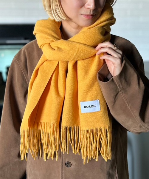 Kotoe(コトエ)の「【UNISEX】 16色展開 ソフトタッチ カラーマフラー 無地(マフラー・レディース・ピンク/ブラック/ワイン/カーキ/ブルー/ダークグリーン/グレー/グリーン/レッド/ブラウン/ホワイト/オレンジ/イエロー/モカ/ベージュ/ネイビー・FREE)」の12枚目の写真