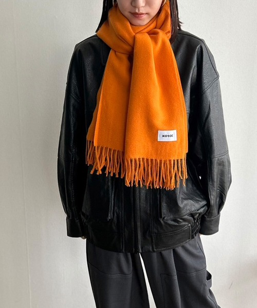 Kotoe(コトエ)の「【UNISEX】 16色展開 ソフトタッチ カラーマフラー 無地(マフラー・レディース・ピンク/ブラック/ワイン/カーキ/ブルー/ダークグリーン/グレー/グリーン/レッド/ブラウン/ホワイト/オレンジ/イエロー/モカ/ベージュ/ネイビー・FREE)」の19枚目の写真