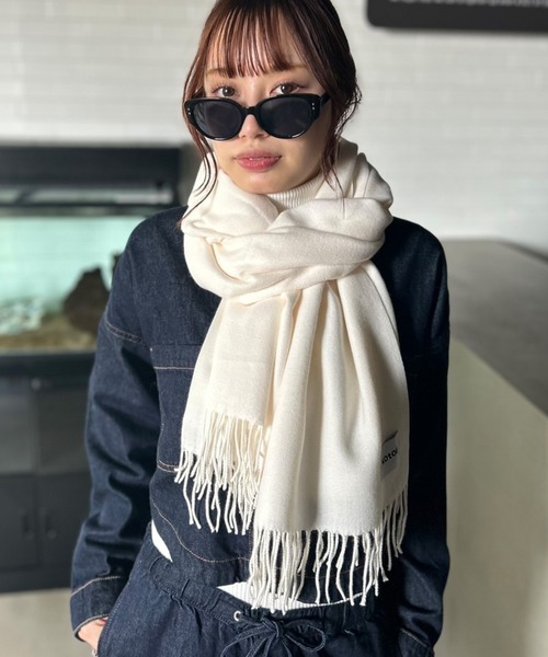 UNISEX】 16色展開 ソフトタッチ カラーマフラー 無地（マフラー