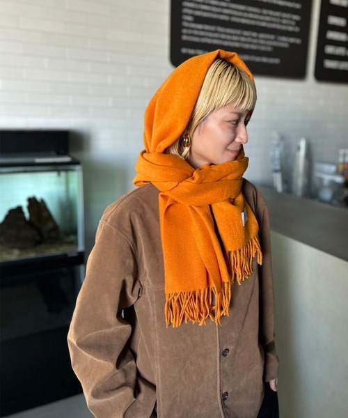 UNISEX】 16色展開 ソフトタッチ カラーマフラー 無地（マフラー