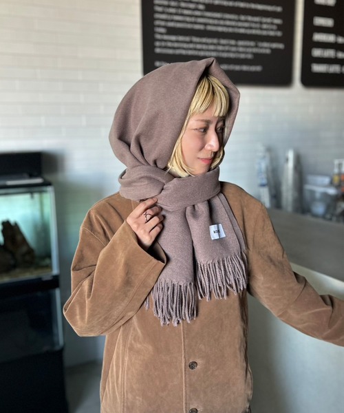 UNISEX】 16色展開 ソフトタッチ カラーマフラー 無地（マフラー