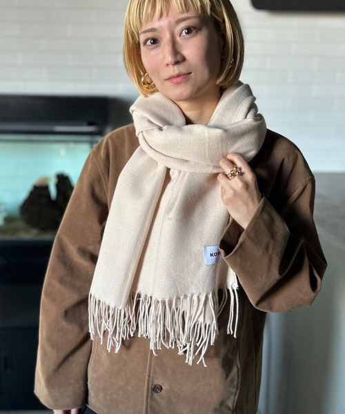 セール】【UNISEX】 16色展開 ソフトタッチ カラーマフラー 無地