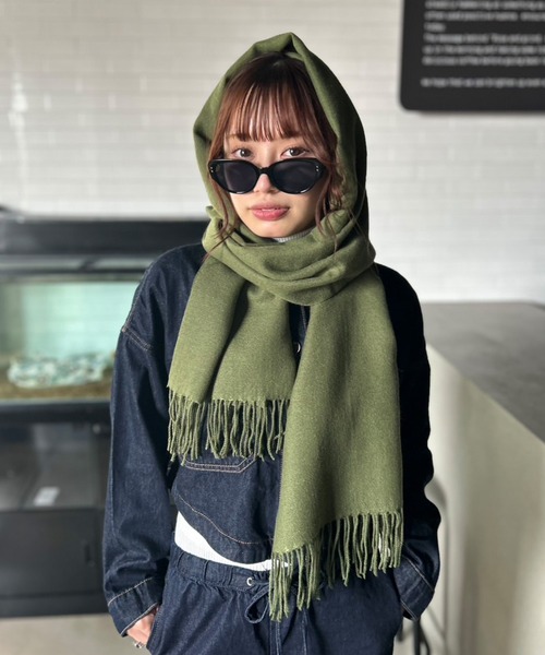 UNISEX】 16色展開 ソフトタッチ カラーマフラー 無地（マフラー