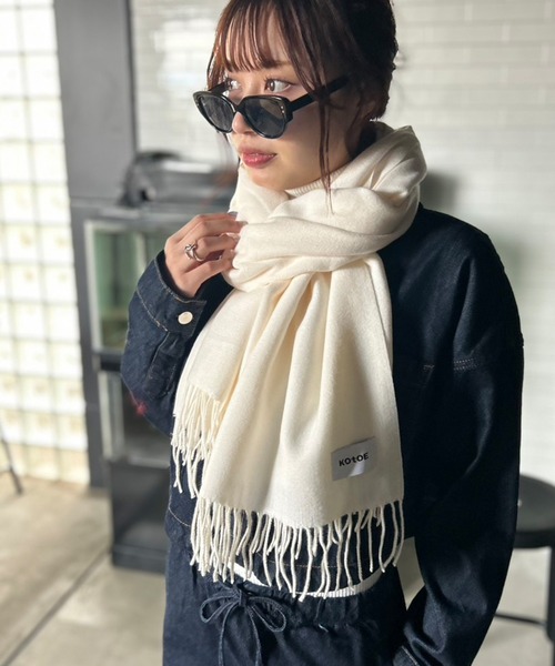 UNISEX】 16色展開 ソフトタッチ カラーマフラー 無地（マフラー