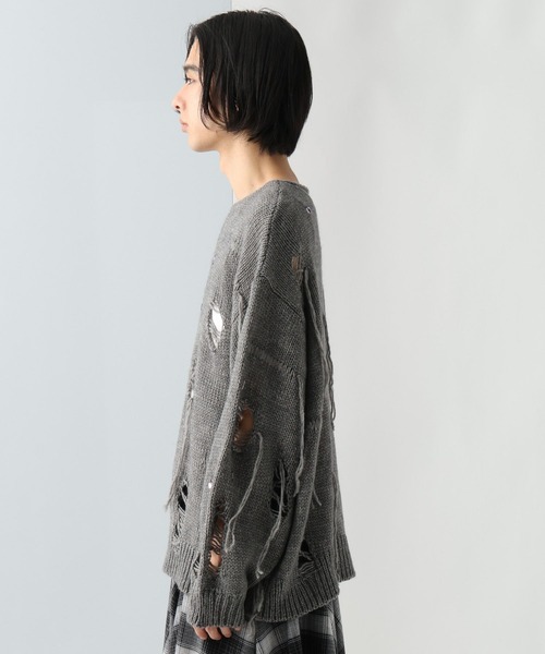 HARE（ハレ）の「【UNDERGROUND MODE】ビジューニットプルオーバー(HARE)（ニット/セーター・メンズ・ブルー/グレー/ブラック・FREE）」の15枚目の写真