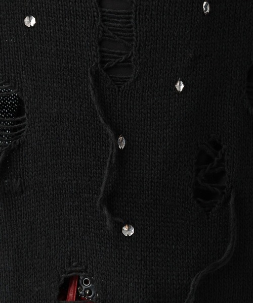 HARE（ハレ）の「【UNDERGROUND MODE】ビジューニットプルオーバー(HARE)（ニット/セーター・メンズ・ブルー/グレー/ブラック・FREE）」の9枚目の写真