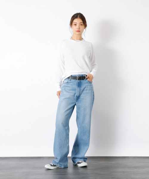 JEMORGAN（ジェーイーモーガン）の「【JEMORGAN / ジェーイーモーガン】ワッフルラグランロンＴ / パック入り / 長袖 Tシャツ / 無地（Tシャツ/カットソー・レディース・ブラック/グレー/ネイビー/ホワイト・フリー）」の7枚目の写真