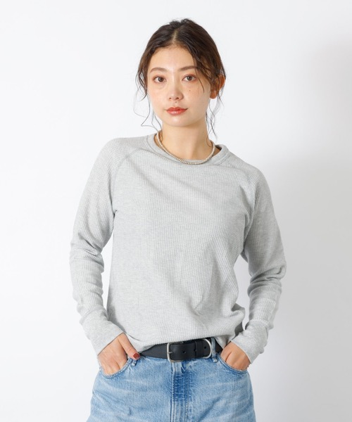 JEMORGAN（ジェーイーモーガン）の「【JEMORGAN / ジェーイーモーガン】ワッフルラグランロンＴ / パック入り / 長袖 Tシャツ / 無地（Tシャツ/カットソー・レディース・ブラック/グレー/ネイビー/ホワイト・フリー）」の12枚目の写真