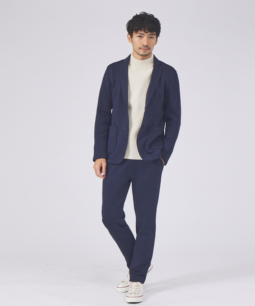 ABAHOUSE GRAY(アバハウスグレイ)の「【定番】畦編み モックネック ニット(ニット/セーター・メンズ・グレー/グレイッシュブルー/ホワイト/グリーン/ネイビー/オレンジ/ベージュ/ブラック・46/48)」の14枚目の写真