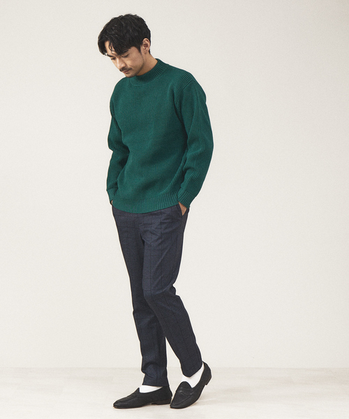 ABAHOUSE GRAY(アバハウスグレイ)の「【定番】畦編み モックネック ニット(ニット/セーター・メンズ・グレー/グレイッシュブルー/ホワイト/グリーン/ネイビー/オレンジ/ベージュ/ブラック・46/48)」の16枚目の写真