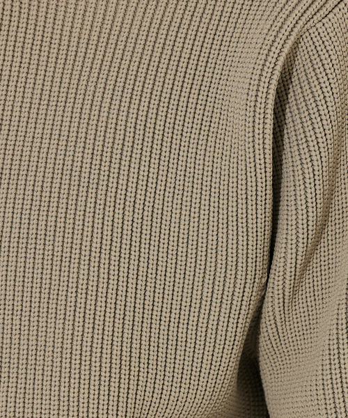 ABAHOUSE GRAY(アバハウスグレイ)の「【定番】畦編み モックネック ニット(ニット/セーター・メンズ・グレー/グレイッシュブルー/ホワイト/グリーン/ネイビー/オレンジ/ベージュ/ブラック・46/48)」の17枚目の写真