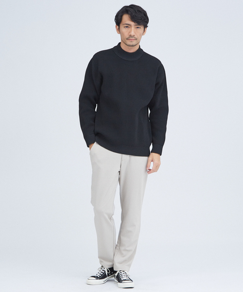 ABAHOUSE GRAY(アバハウスグレイ)の「【定番】畦編み モックネック ニット(ニット/セーター・メンズ・グレー/グレイッシュブルー/ホワイト/グリーン/ネイビー/オレンジ/ベージュ/ブラック・46/48)」の22枚目の写真