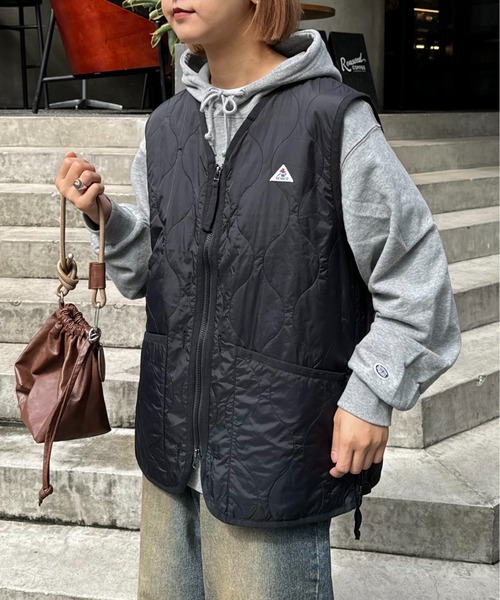 GEVACO（ゲバコ）の「【GEVACO】キルティングショートベスト（ベスト・メンズ・ブラック/カーキ/グレー・SMALL/MEDIUM）」の5枚目の写真