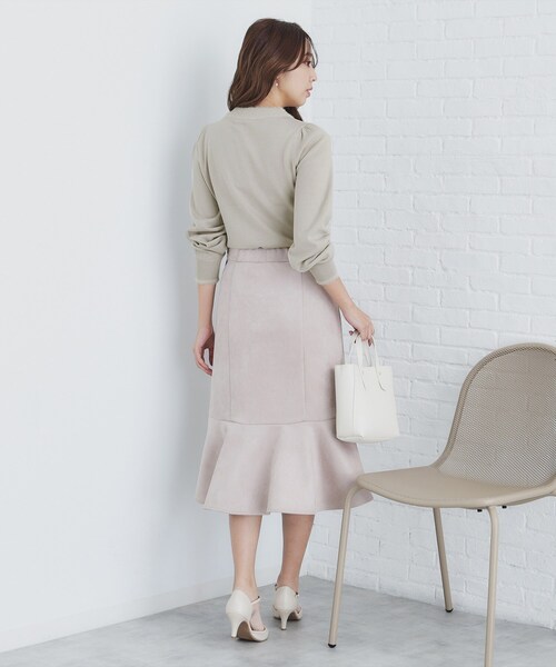 index（インデックス）の「◆《6color/XS-LLsize》リボン取り外し2WAY フェザーリボンニット【洗濯機洗い可】（ニット/セーター・レディース・ベージュ系その他7/チャコールグレー/ナチュラル/ブラック系4/サックスブルー/ブラック系7・34/36/38/40/42）」の20枚目の写真